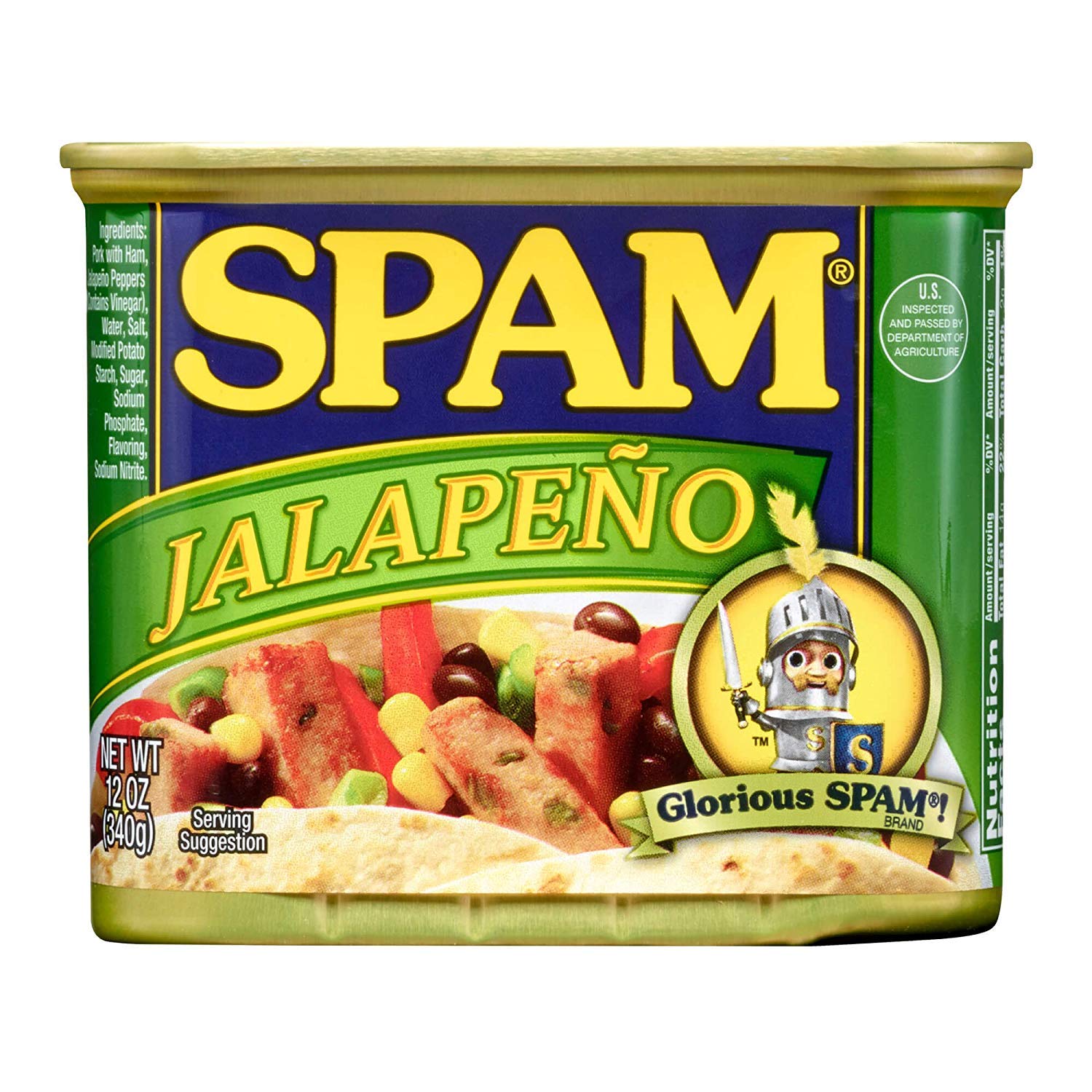 Spam Jalapeño, 12 Ounce Can, Grocery & Gourmet Food