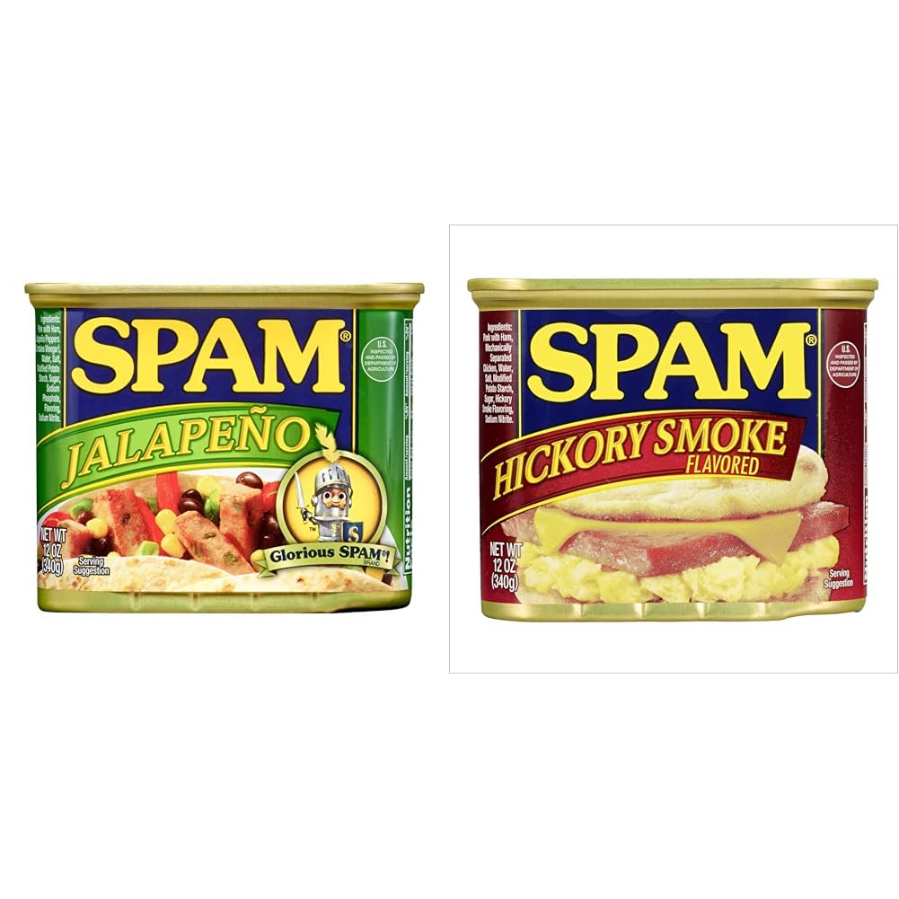 SPAM Jalapeño and SPAM Hickory Smoke, 12 Ounce Can