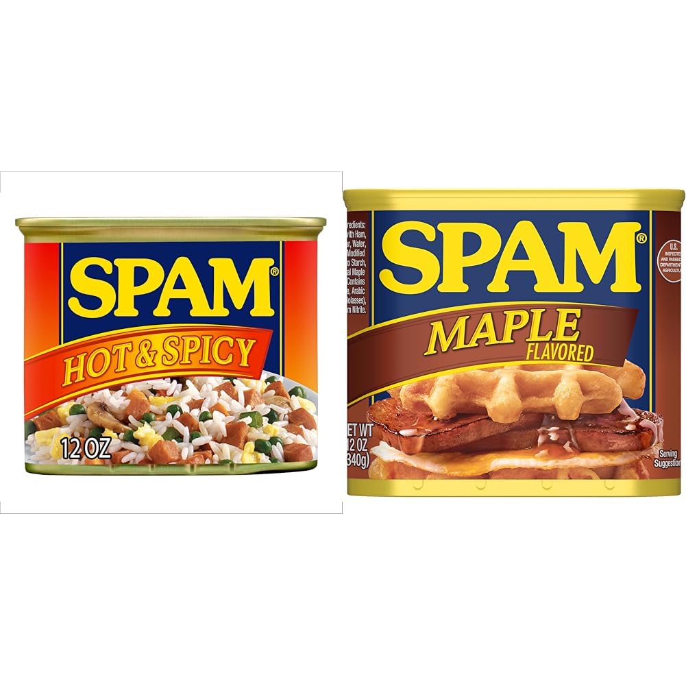 SPAM Hot & Spicy and SPAM Maple, 12 Ounce Can