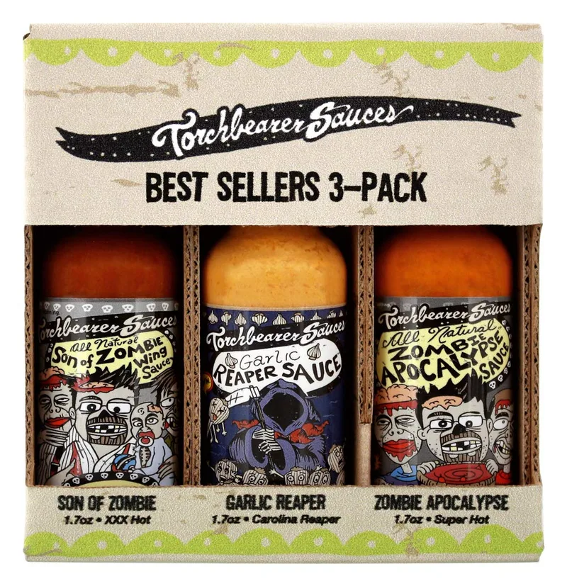 Sauces Best-Sellers 3 Pack Mini Hot Sauce Gift Set, 1.7 Oz each