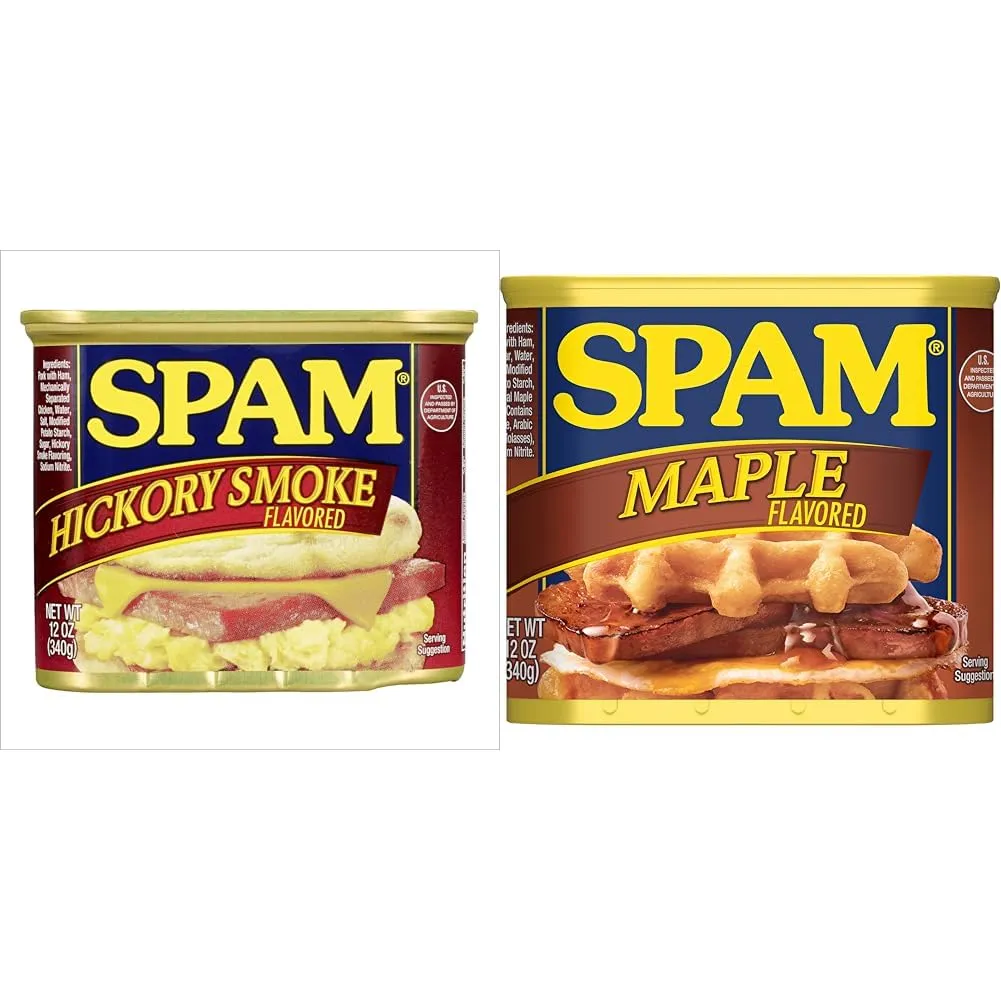 SPAM Hickory Smoke and SPAM Maple, 12 Ounce Can