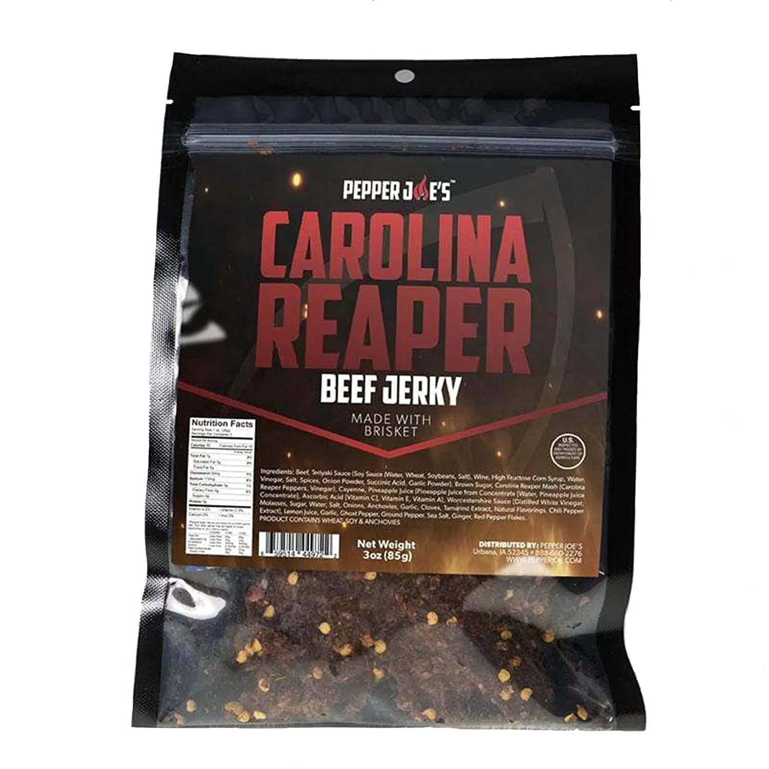 Pepper Joe's Carolina Reaper Beef Jerky, 3 Ounces